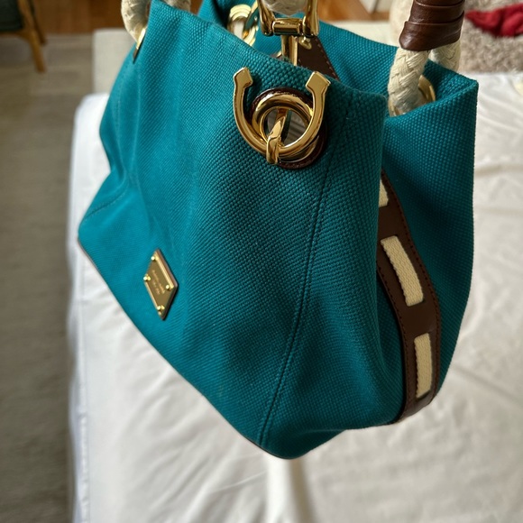 Michael Kors Blue Canvas Marina Grab Tote - Picture 4 of 9